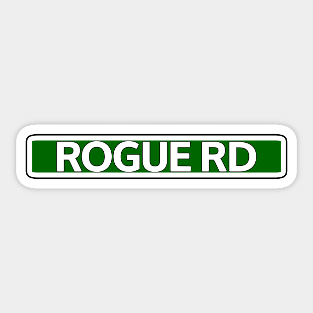 Rogue Rd Street Sign Sticker by Mookle